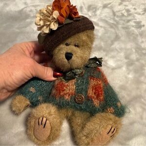 VNTG Boyds Bears Plush Aunt Fanny Fremont Fall Autumn Bear Retired 8” 1990’s NWT